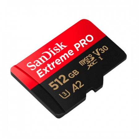 SanDisk SDXC 512GB Micro Extreme Pro 200MB/s A2 C10 V30 UHS-I US+Ad